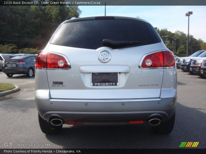 Silver Green Metallic / Cashmere/Cocoa 2010 Buick Enclave CX