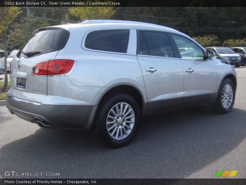 Silver Green Metallic / Cashmere/Cocoa 2010 Buick Enclave CX