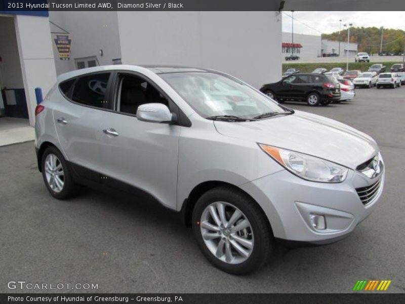 Diamond Silver / Black 2013 Hyundai Tucson Limited AWD