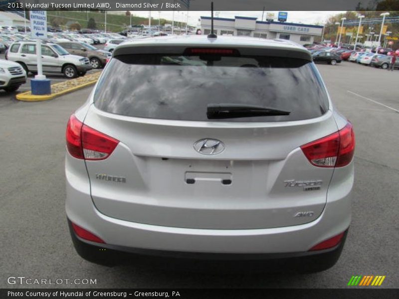 Diamond Silver / Black 2013 Hyundai Tucson Limited AWD