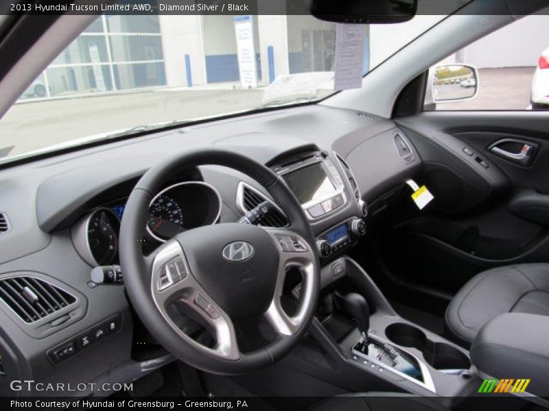 Diamond Silver / Black 2013 Hyundai Tucson Limited AWD