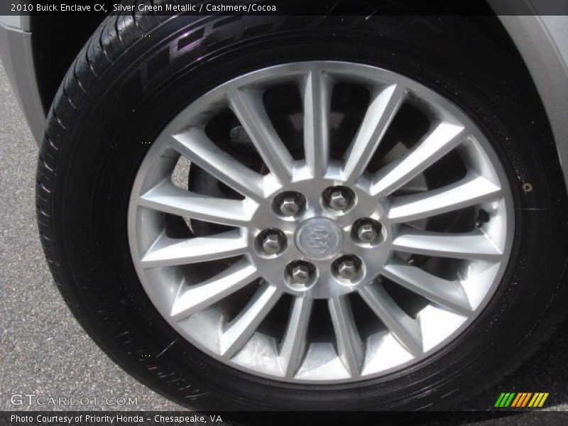 Silver Green Metallic / Cashmere/Cocoa 2010 Buick Enclave CX