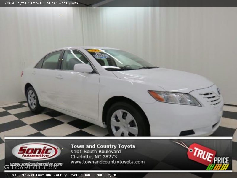 Super White / Ash 2009 Toyota Camry LE