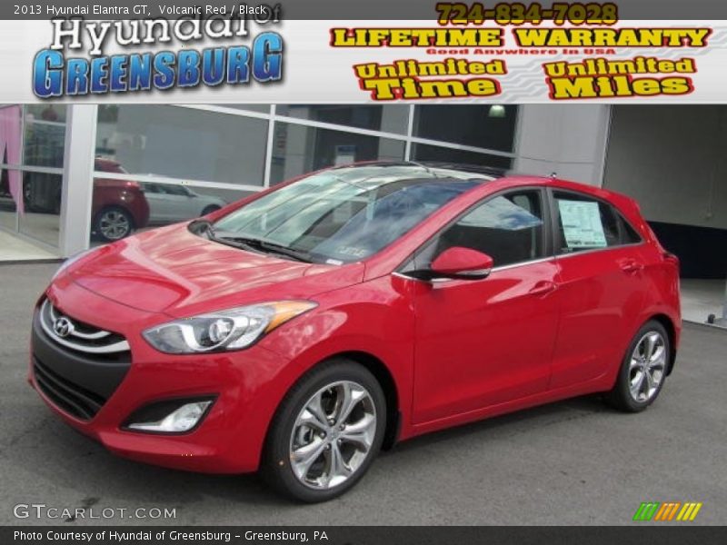 Volcanic Red / Black 2013 Hyundai Elantra GT