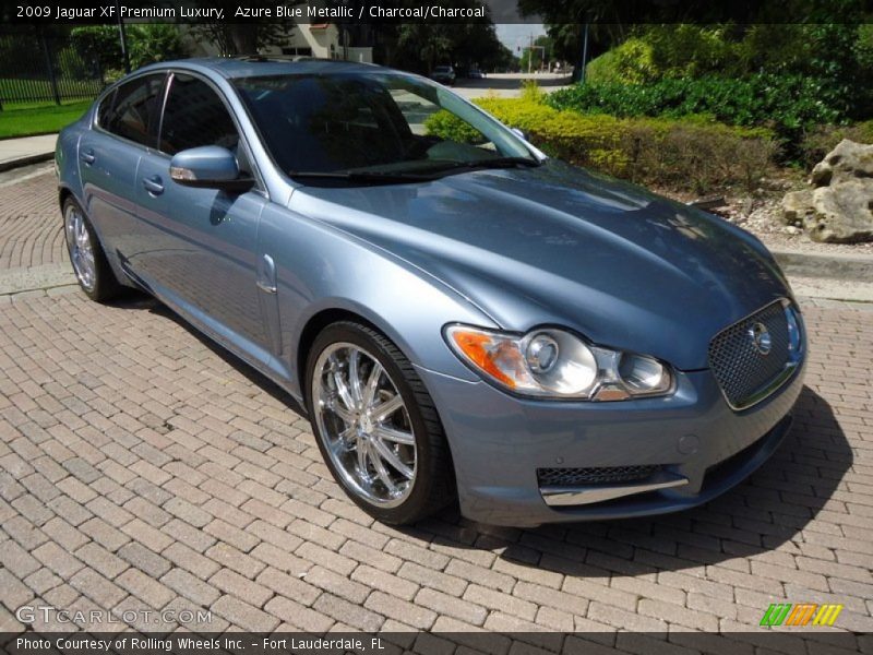 Azure Blue Metallic / Charcoal/Charcoal 2009 Jaguar XF Premium Luxury