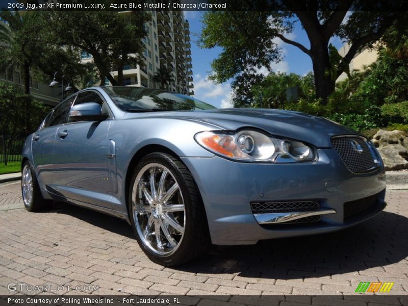 Azure Blue Metallic / Charcoal/Charcoal 2009 Jaguar XF Premium Luxury