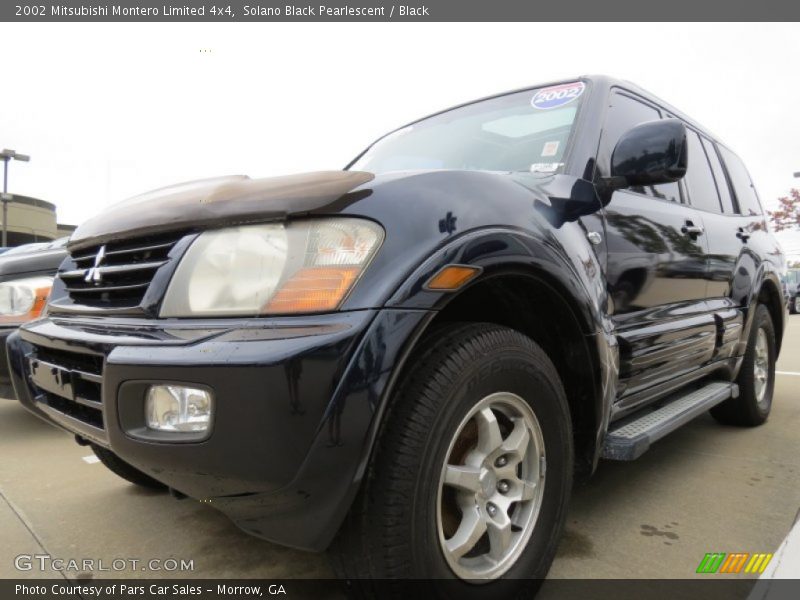 Solano Black Pearlescent / Black 2002 Mitsubishi Montero Limited 4x4