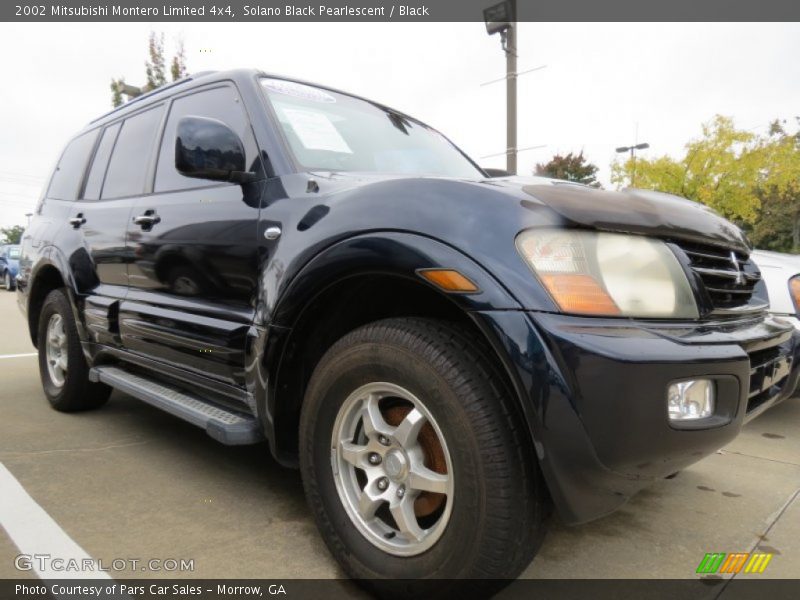Solano Black Pearlescent / Black 2002 Mitsubishi Montero Limited 4x4