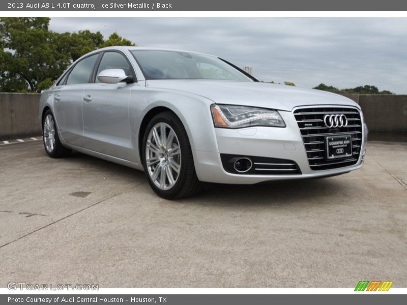 Ice Silver Metallic / Black 2013 Audi A8 L 4.0T quattro