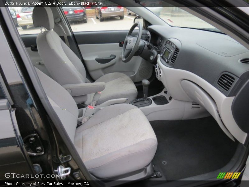 Ebony Black / Gray 2009 Hyundai Accent GLS 4 Door