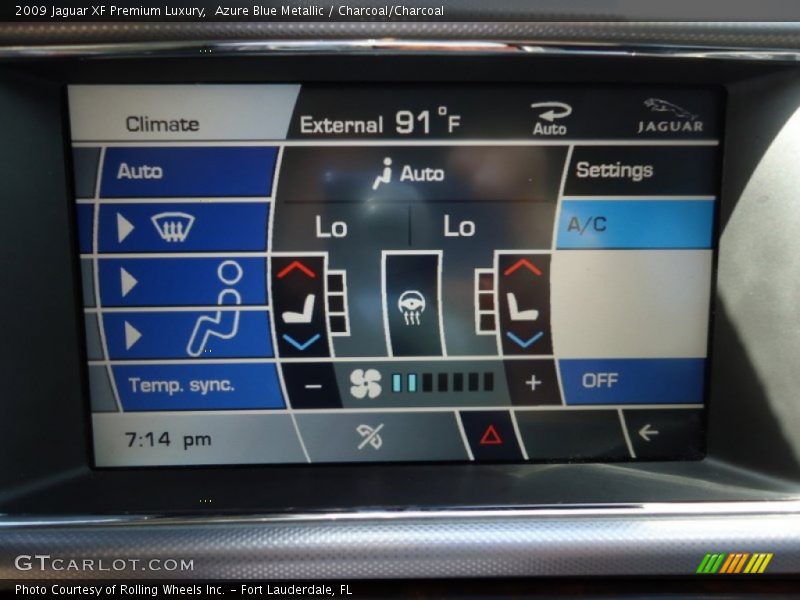 Azure Blue Metallic / Charcoal/Charcoal 2009 Jaguar XF Premium Luxury
