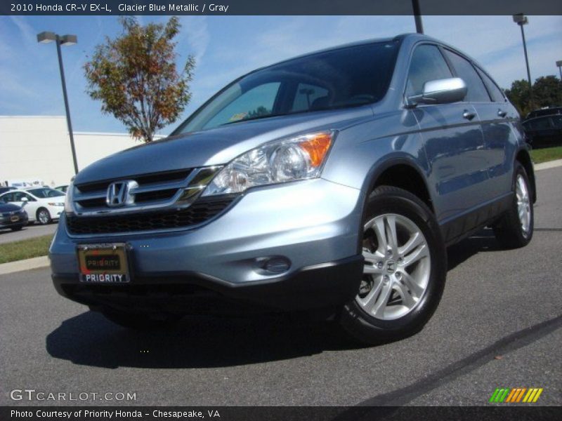 Glacier Blue Metallic / Gray 2010 Honda CR-V EX-L