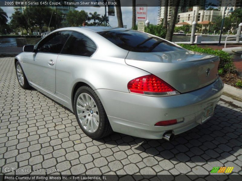 Titanium Silver Metallic / Black 2005 BMW 6 Series 645i Coupe