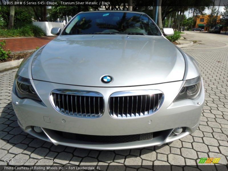 Titanium Silver Metallic / Black 2005 BMW 6 Series 645i Coupe
