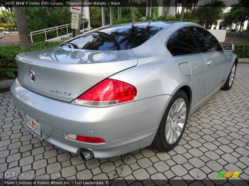 Titanium Silver Metallic / Black 2005 BMW 6 Series 645i Coupe
