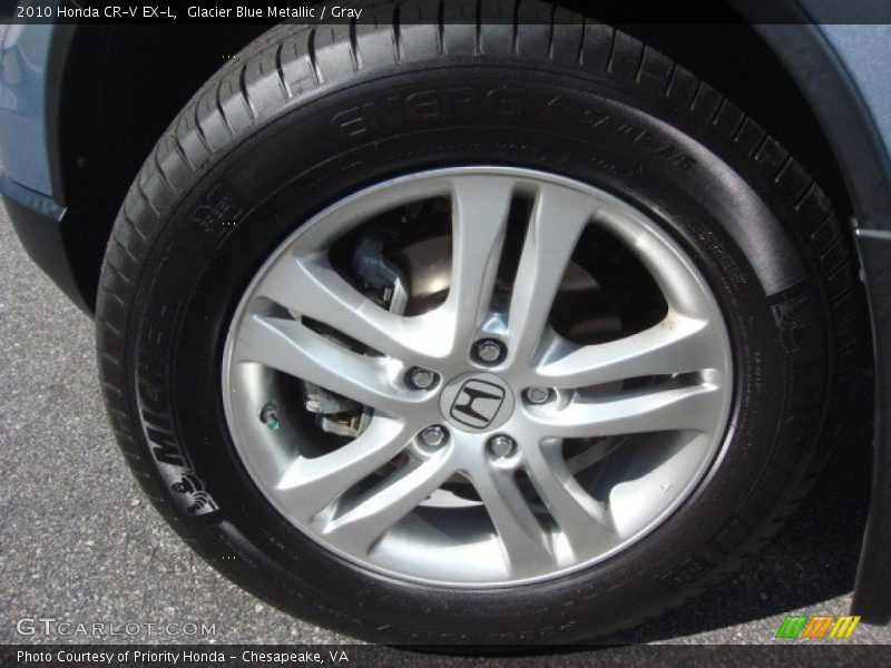 Glacier Blue Metallic / Gray 2010 Honda CR-V EX-L