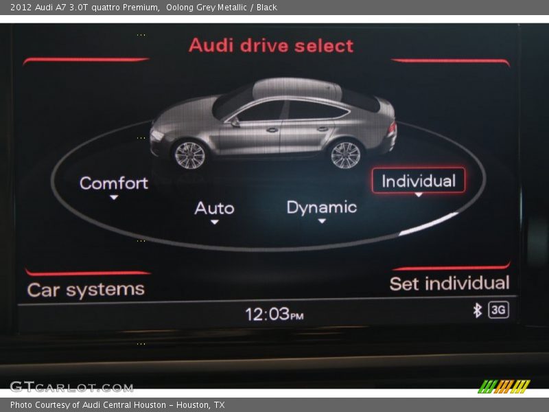 Oolong Grey Metallic / Black 2012 Audi A7 3.0T quattro Premium