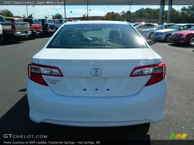 Super White / Ivory 2012 Toyota Camry L