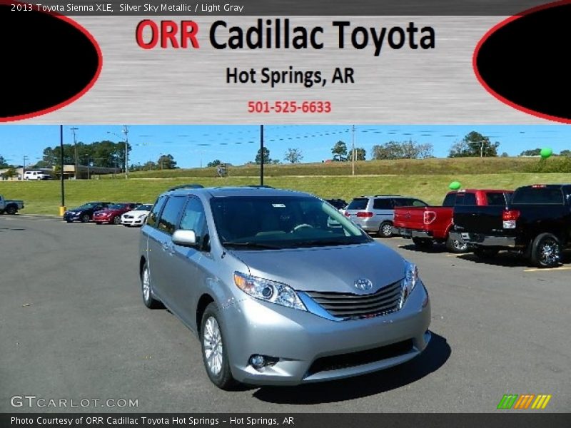 Silver Sky Metallic / Light Gray 2013 Toyota Sienna XLE