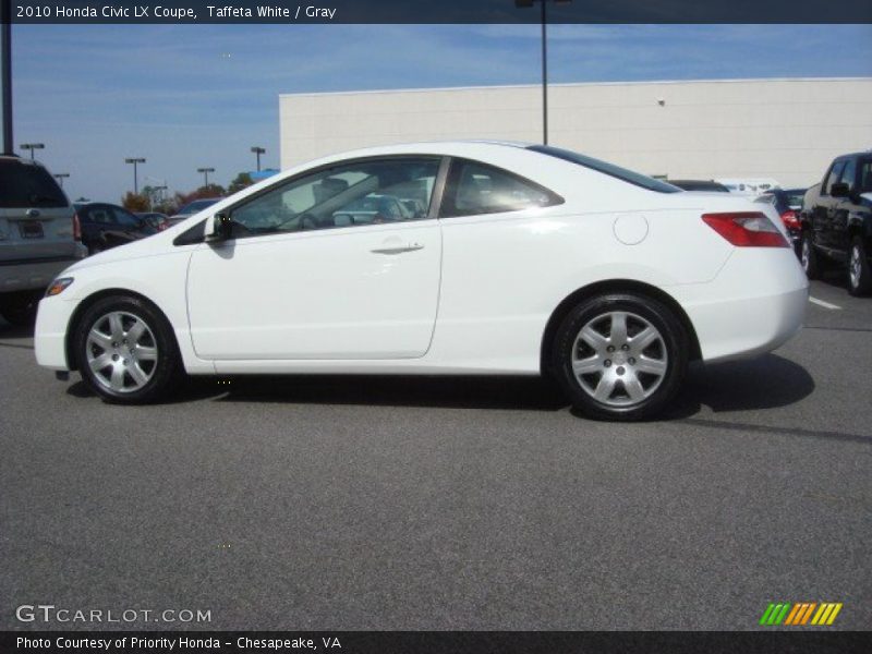 Taffeta White / Gray 2010 Honda Civic LX Coupe