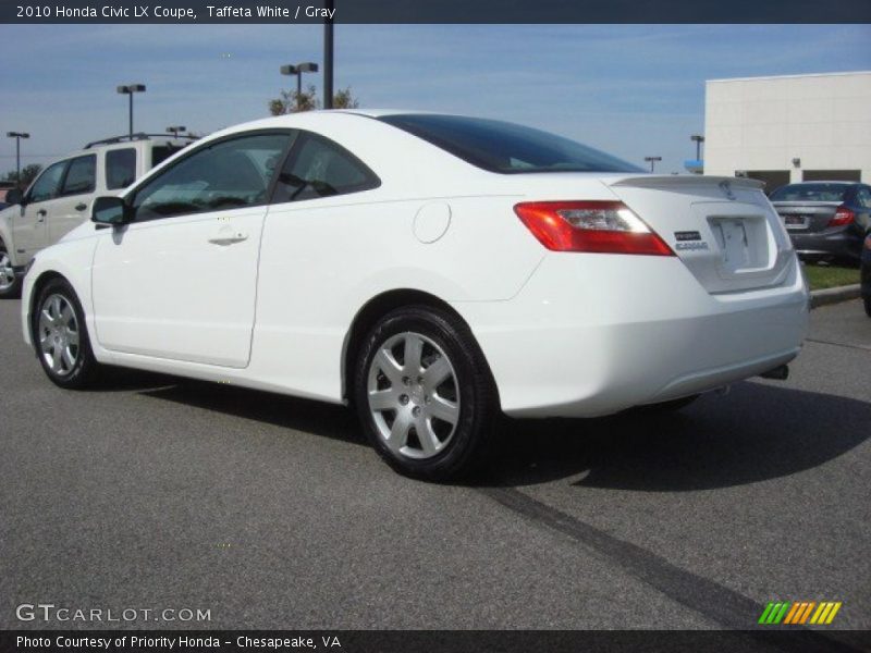 Taffeta White / Gray 2010 Honda Civic LX Coupe