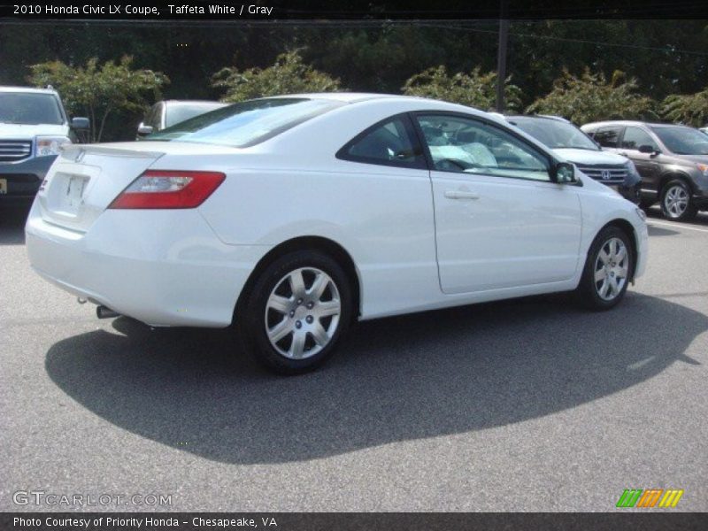 Taffeta White / Gray 2010 Honda Civic LX Coupe