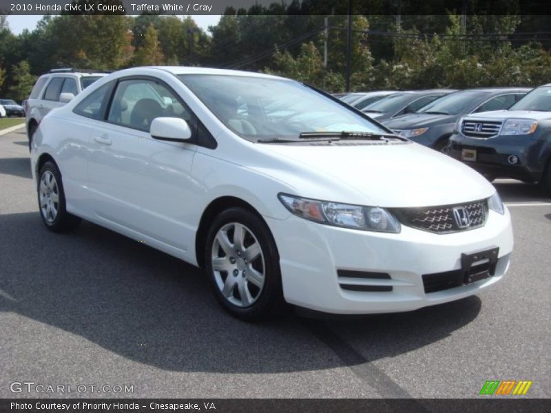Taffeta White / Gray 2010 Honda Civic LX Coupe