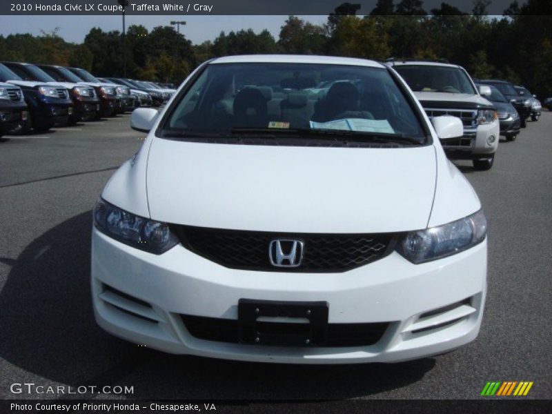 Taffeta White / Gray 2010 Honda Civic LX Coupe