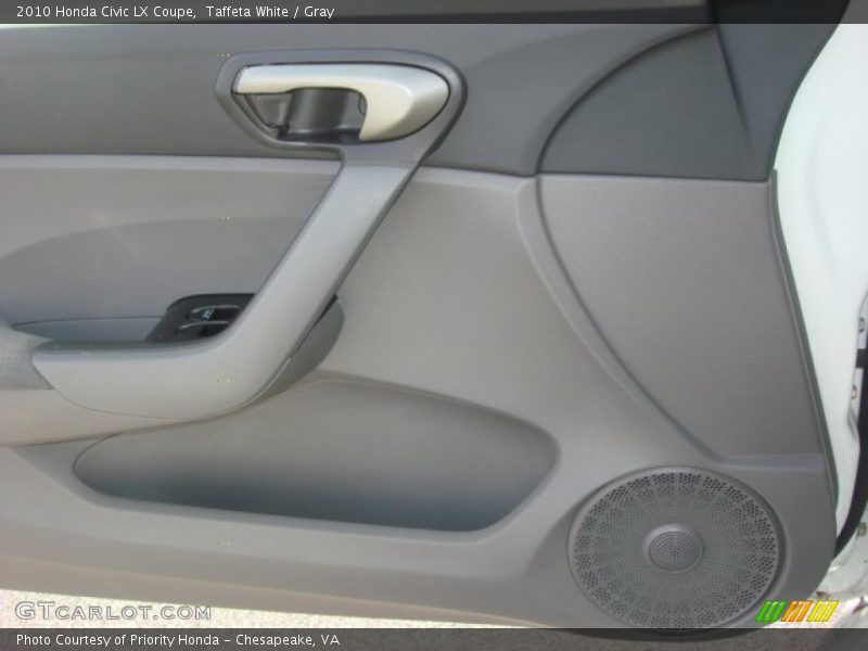 Taffeta White / Gray 2010 Honda Civic LX Coupe