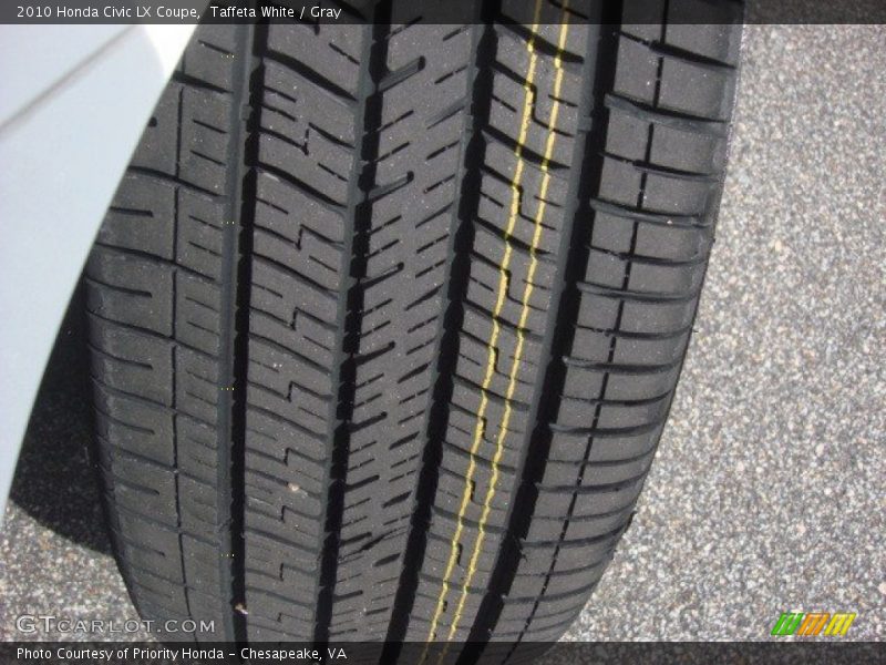 Taffeta White / Gray 2010 Honda Civic LX Coupe