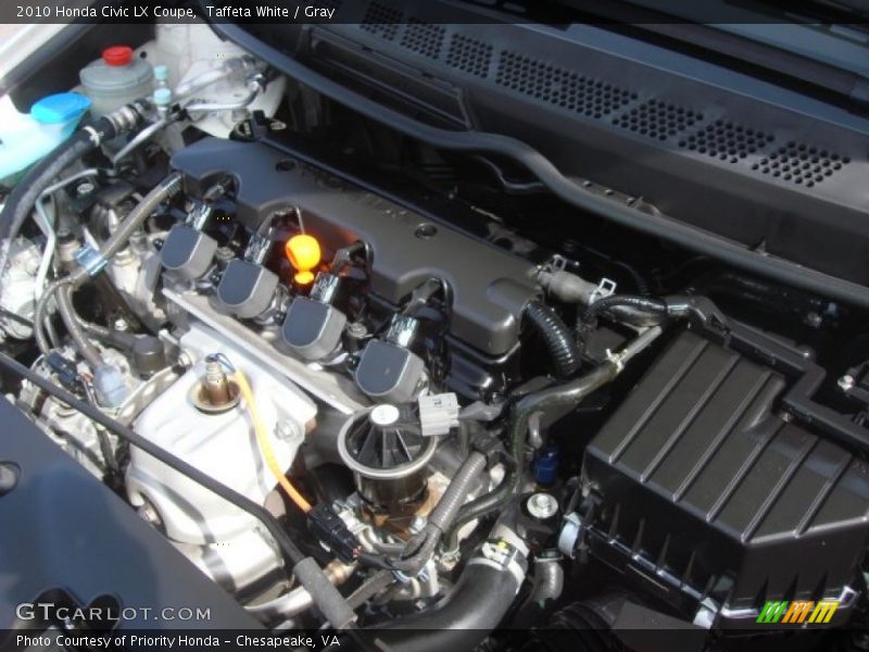 Taffeta White / Gray 2010 Honda Civic LX Coupe