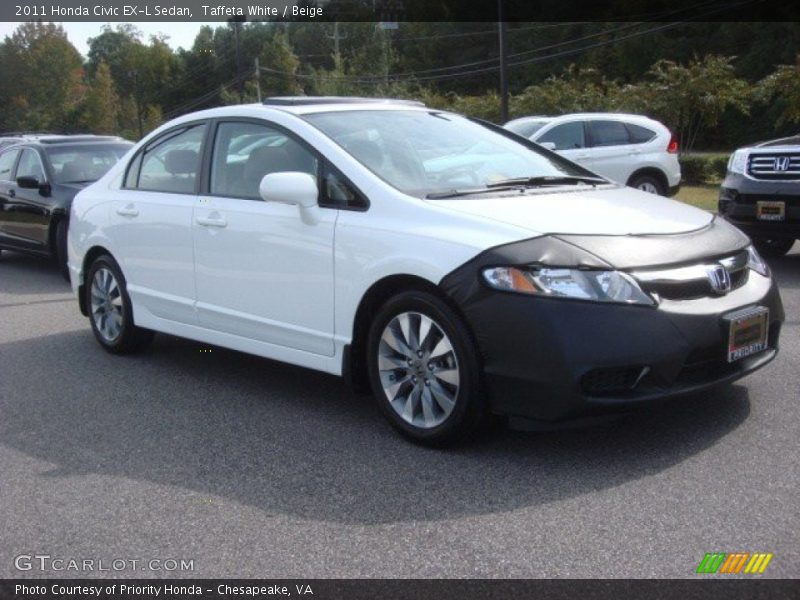 Front 3/4 View of 2011 Civic EX-L Sedan