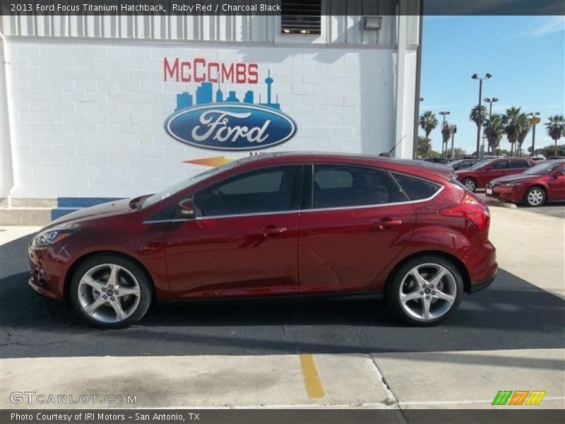 Ruby Red / Charcoal Black 2013 Ford Focus Titanium Hatchback