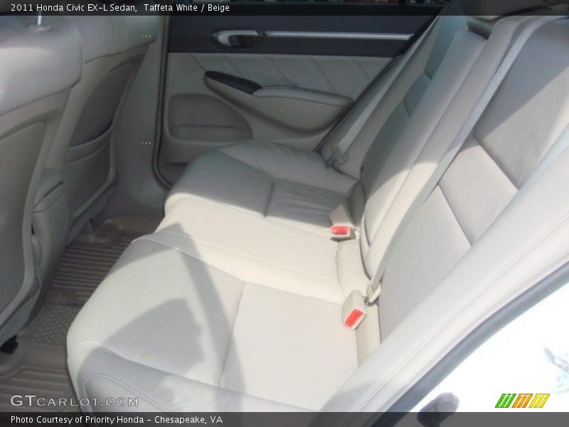 Taffeta White / Beige 2011 Honda Civic EX-L Sedan