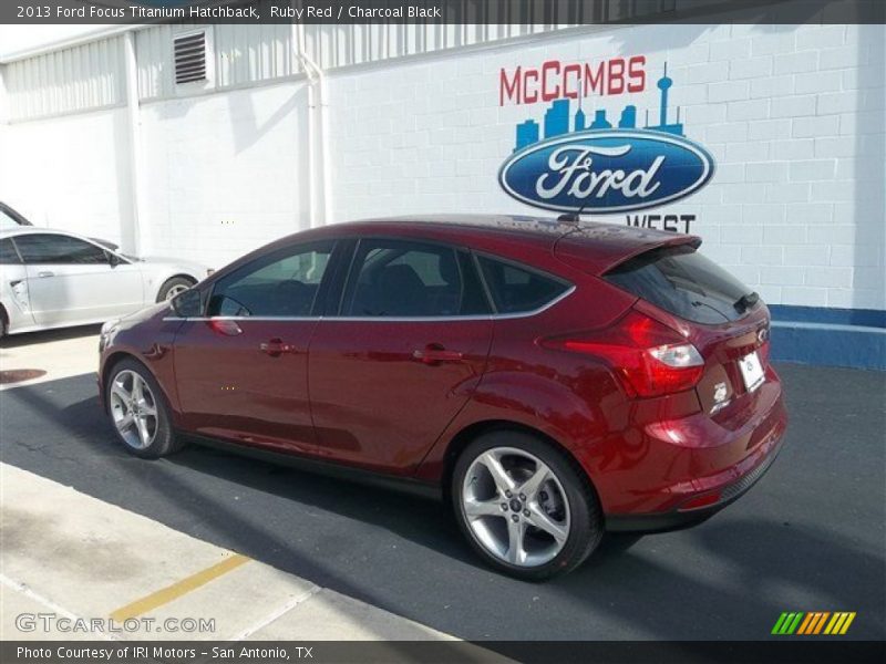 Ruby Red / Charcoal Black 2013 Ford Focus Titanium Hatchback