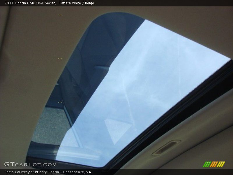 Taffeta White / Beige 2011 Honda Civic EX-L Sedan