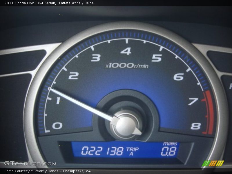 Taffeta White / Beige 2011 Honda Civic EX-L Sedan