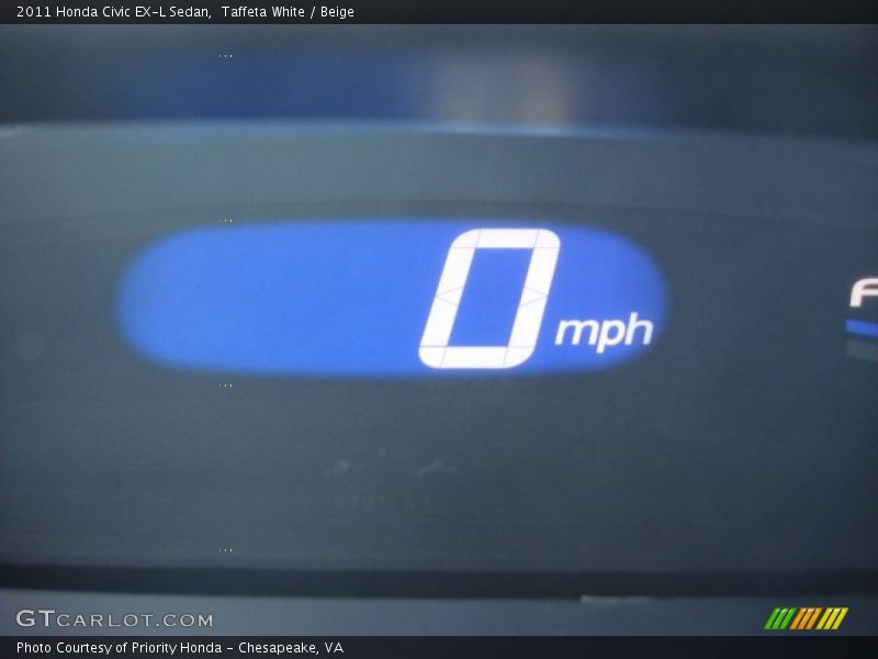 Taffeta White / Beige 2011 Honda Civic EX-L Sedan