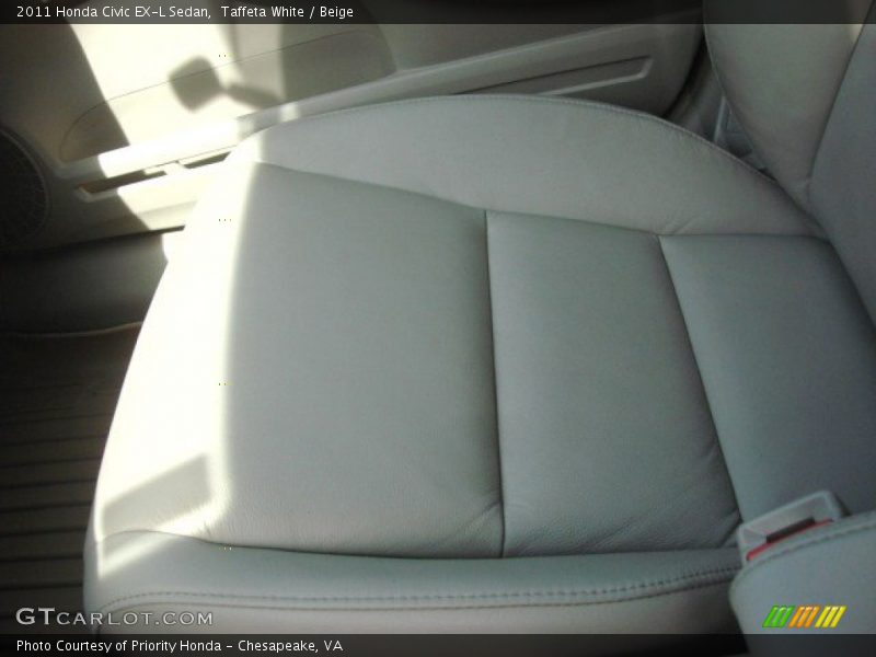 Taffeta White / Beige 2011 Honda Civic EX-L Sedan