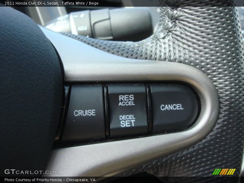 Controls of 2011 Civic EX-L Sedan