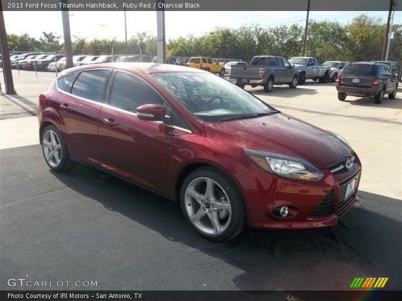 Ruby Red / Charcoal Black 2013 Ford Focus Titanium Hatchback