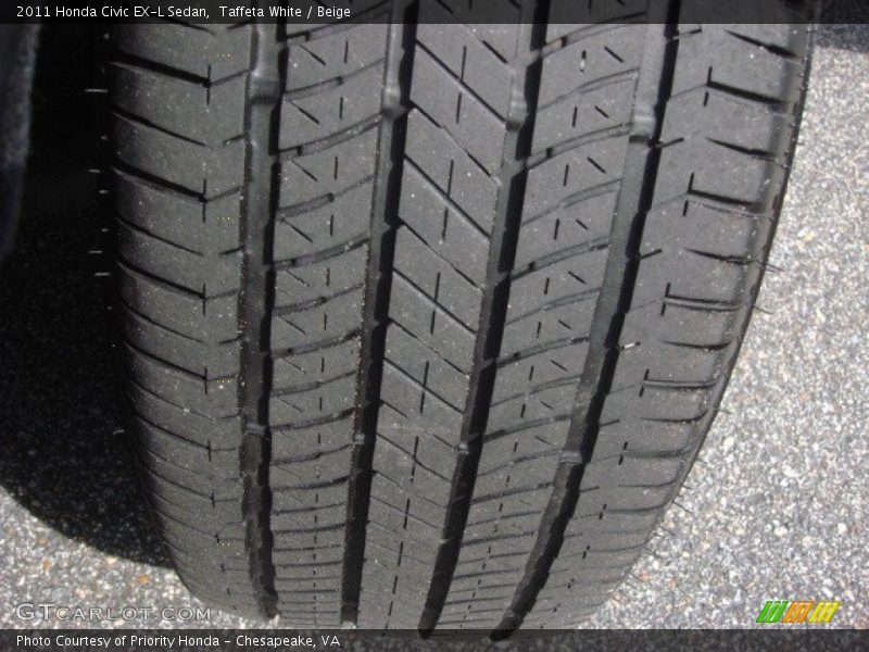 Taffeta White / Beige 2011 Honda Civic EX-L Sedan
