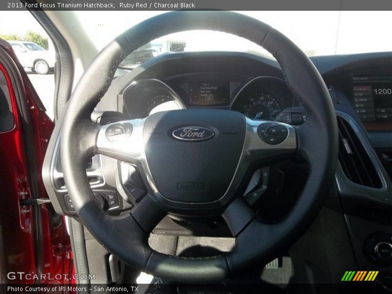 Ruby Red / Charcoal Black 2013 Ford Focus Titanium Hatchback