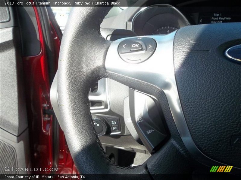 Ruby Red / Charcoal Black 2013 Ford Focus Titanium Hatchback