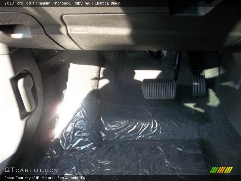 Ruby Red / Charcoal Black 2013 Ford Focus Titanium Hatchback