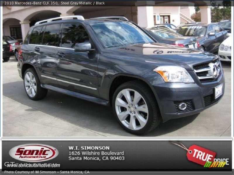 Steel Grey Metallic / Black 2010 Mercedes-Benz GLK 350