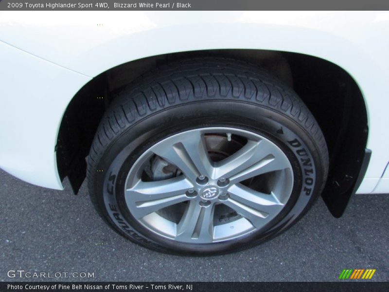 Blizzard White Pearl / Black 2009 Toyota Highlander Sport 4WD