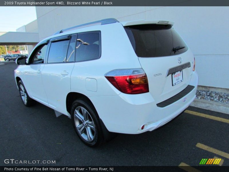 Blizzard White Pearl / Black 2009 Toyota Highlander Sport 4WD