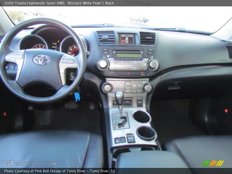 Blizzard White Pearl / Black 2009 Toyota Highlander Sport 4WD