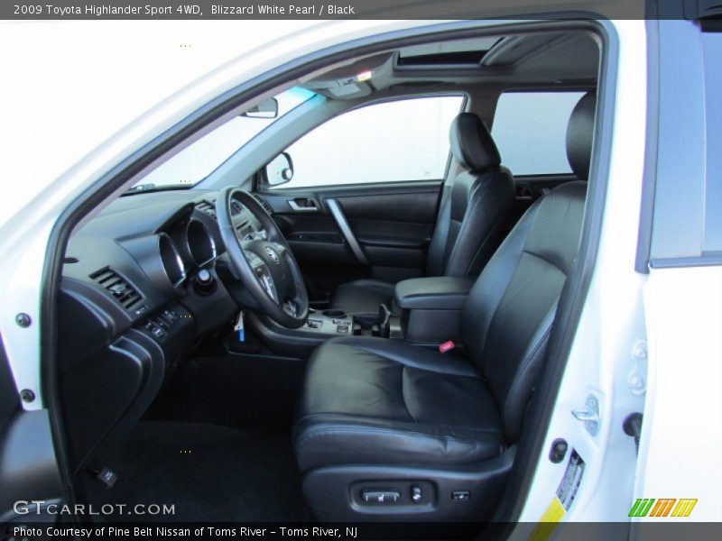 Blizzard White Pearl / Black 2009 Toyota Highlander Sport 4WD